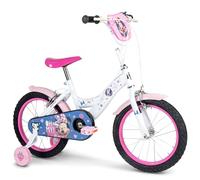 Huffy Disney Minnie Mouse - Bicicleta Infantil de 16 Pulgadas con Ruedas estabilizadoras, Marco de Acero, Freno de contrapedal