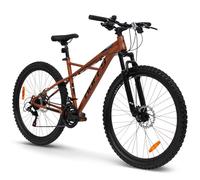 Huffy Korros - Bicicleta de montaña, suspensión Delantera, transmisión Shimano de 21 velocidades, Frenos de Disco Delanteros y Traseros, Llantas de aleación de Doble Pared, neumáticos de Trail