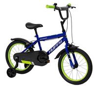 Huffy Pro Thunder - Bicicleta para niños (16 Pulgadas, para 5-7 años, Azul Ion, Ruedas estabilizadoras extraíbles, Guardabarros Delantero y Trasero, Frenos de Doble Pinza
