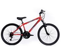 Huffy Red Stone Mountain-Bicicleta de montaña Pulgadas, 21 SPD, Color Rojo, Niños, 24"/61 cm