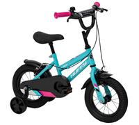 Huffy So Sweet - Bicicleta de niña de 12 Pulgadas con Ruedas de Apoyo para niños de 3 a 5 años (100 - 125 cm), Marco de Acero, Frenos de Mano, Protector de Cadena Cerrado, Color Azul