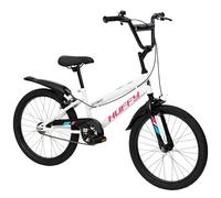 Huffy So Sweet - Bicicleta Infantil de 12/16/20 Pulgadas, Bicicleta para niños de 3 a 9 años, Marco de Acero, Frenos de Mano, sillín Ajustable, Color Blanco, Rosa y Azul