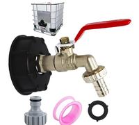 hufhnwso IBC Grifo de tanque de 1/2 pulgadas, conector de cubierta de 1000 litros tanque de agua accesorios para contenedores, grifo para barril de lluvia 1000 l