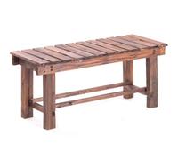 HUFIREHU Banco Jardin Exterior Rustico, Banco Madera Exterior, Diseño Estructural con Ensambles de Caja y Espiga para Patios, Parques, Porches(90x40x30cm/35x16x14in)