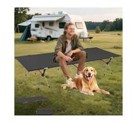 HUFIREHU Cama Abatible Cama Plegable Camping Camas Abatibles Verticales Camas Plegables Ideal para Oficinas, Siestas, Playas, Acampadas Y Balcones(Black,191 * 80cm,3-Bracket)