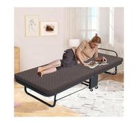 HUFIREHU Cama Abatible Plegable Camping Mueble Cama Plegable Camas Abatibles Horizontal Ideal para Oficinas, Siestas, Playas, Acampadas Y Balcones(Brown,185 * 90cm)