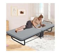 HUFIREHU Cama Abatible Plegable Camping Mueble Cama Plegable Camas Abatibles Horizontal Ideal para Oficinas, Siestas, Playas, Acampadas Y Balcones(Gray,185 * 90cm)