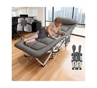 HUFIREHU Cama Plegable Camas Abatibles Horizontal Murphy Bed Cama Portatil Plegable Dormir Ideal para Oficinas, Siestas, Playas, Acampadas Y Balcones(Gray,Gray Blanket)