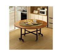 HUFIREHU Mesa Extensible De Hoja CaíDa Comedor MultifuncióN De Hoja Abatible Mesa De Comedor Plegable con Ruedas for Oficina En Casa, CafeteríA Y Restaurante(Wood C,150cm)