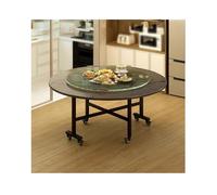 HUFIREHU Mesa Extensible De Hoja CaíDa Comedor MultifuncióN De Hoja Abatible Mesa De Comedor Plegable con Ruedas for Oficina En Casa, CafeteríA Y Restaurante(Gray C,150cm)