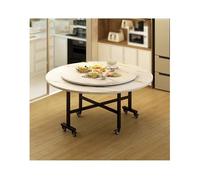 HUFIREHU Mesa Extensible De Hoja CaíDa Comedor MultifuncióN De Hoja Abatible Mesa De Comedor Plegable con Ruedas for Oficina En Casa, CafeteríA Y Restaurante(White B,100cm)