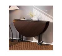 HUFIREHU Mesa Extensible De Hoja CaíDa Mesa De Cocina Plegable con Ruedas Comedor MultifuncióN De Hoja Abatible for Oficina En Casa, CafeteríA Y Restaurante(Walnut A,100cm)