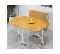HUFIREHU Mesa Extensible De Hoja CaíDa Mesa De Cocina Plegable Y Extensible Comedor MultifuncióN De Hoja Abatible para Oficina En Casa, CafeteríA Y Restaurante(Natural Wood,120 * 80cm)