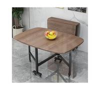 HUFIREHU Mesa Extensible De Hoja CaíDa Mesa De Cocina Plegable Y Extensible Comedor MultifuncióN De Hoja Abatible para Oficina En Casa, CafeteríA Y Restaurante(Walnut,100 * 60cm)