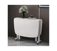 HUFIREHU Mesa Extensible De Hoja CaíDa Mesa De Cocina Plegable Y Extensible Comedor MultifuncióN De Hoja Abatible para Oficina En Casa, CafeteríA Y Restaurante(White,100 * 60cm)