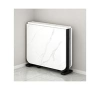 HUFIREHU Mesa Mariposa Extensible Mesa De Comedor Plegable con Ruedas Comedor MultifuncióN De Hoja Abatible para Oficina En Casa, CafeteríA Y Restaurante(White,120 * 80cm)