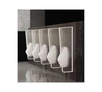 HUFIREHU ParticióN De Urinario Separador De Urinarios, ParticióN De Urinario De Vidrio Templado Separador Impermeable para Hombres para El Hogar, Oficina,Hotel(White)