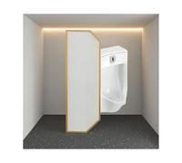 HUFIREHU ParticióN De Urinario Separador Impermeable para Hombres Montados En La Pared ParticióN De Urinario Paneles ParticióN De Urinario De Vidrio Templado(Titanium Gold,Matte Glass)