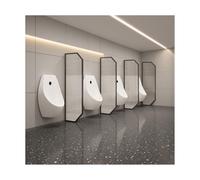 HUFIREHU ParticióN De Urinario Separador Impermeable para Hombres Montados En La Pared ParticióN De Urinario Paneles ParticióN De Urinario De Vidrio Templado(Titanium Black,Matte Glass)