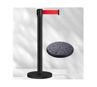 HUFIREHU Post Separadoree,Postes Con CinturóN RetráCtil,Barrera De Control De Multitudes,Ideal Para Conciertos, Exposiciones, Hoteles, Cines Y Otros Espacios(Black A,3M)