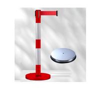 HUFIREHU Post Separadoree,Postes Con CinturóN RetráCtil,Barrera De Control De Multitudes,Ideal Para Conciertos, Exposiciones, Hoteles, Cines Y Otros Espacios(Red-White B,3M)