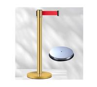 HUFIREHU Post Separadoree,Postes Con CinturóN RetráCtil,Barrera De Control De Multitudes,Ideal Para Conciertos, Exposiciones, Hoteles, Cines Y Otros Espacios(Gold B,5M)