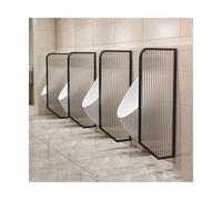 HUFIREHU Separador De Urinarios ParticióN De Inodoro para Urinario ParticióN De Urinario De Vidrio Templado Montaje En Pared para Hombres Urinario Privacidad(Black,40 * 100cm/15.7 * 39.4in)