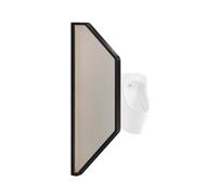 HUFIREHU Separador De Urinarios ParticióN De Inodoro para Urinario ParticióN De Urinario ParticióN De Urinario De Vidrio Templado para Urinarios Separador De Inodoro(Matte Black,Frosted Glass)