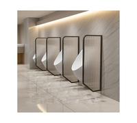 HUFIREHU Separador De Urinarios ParticióN De Urinario De Vidrio Templado Mamparas Sanitarias para Urinarios Separador Impermeable para Hombres para Restaurante, Hotel(Black,40 * 100cm/15.7 * 39.4in)