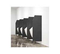 HUFIREHU Separador De Urinarios ParticióN De Urinario Urinal Separador De Inodoro Montados En La Pared ParticióN De Urinario Paneles para Restaurante, Hotel(Black,45 * 120CM_Bevel)