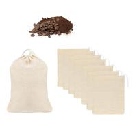 Hufopik - Paquete de 7 bolsas grandes de café frío de 8 x 12 pulgadas, bolsas de filtro desechables de malla fina con cordón para café helado y preparación de lúpulo