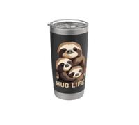 Hug Life Perezosos Familia Acurrúcate Vaso térmico de acero inoxidable de doble pared