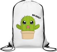 Hug Me Cactus Plant Fashioned Graphic - Saco de gimnasio informal con cordón, color blanco, White, Talla única