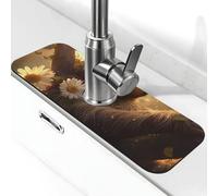 Hug Tree - Alfombrilla absorbente para grifo de fregadero de perezoso, bandeja de secado rápido para encimera de cocina o baño