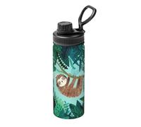 Hug Tree - Botella de agua deportiva con asa con diseño de perezoso, adecuada para senderismo al aire libre, entrenamiento de fitness y viajes diarios.