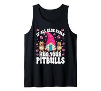 Hug Your Dog Quotes For Pittie Mom with Cute Pitbull GNOME Camiseta sin Mangas