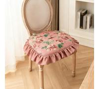 HUGDSB Cojín de Silla con Volantes for Comedor, Suave y cómodo, con Lazos, Estilo rústico, for Cocina.(B)