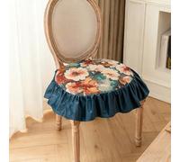 HUGDSB Cojín de Silla con Volantes for Comedor, Suave y cómodo, con Lazos, Estilo rústico, for Cocina.(E)