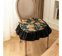 HUGDSB Cojín de Silla con Volantes for Comedor, Suave y cómodo, con Lazos, Estilo rústico, for Cocina.(F)