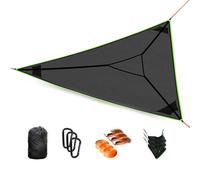 HUGDSB Hamaca Triangular de Red de 13 pies, Hamaca portátil for Patio Trasero for Uso de Varias Personas, Ideal for jardín al Aire Libre