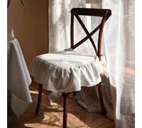 HUGDSB Paquete de 2 Cojines for Silla de Comedor, Suaves y cómodos, con Volantes y Lazos, Estilo rústico, for Cocina y Oficina.