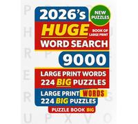 Huge 2026 Word Search Book for Adults: 9000 Large Print Words with 224 Puzzles for Seniors & Adults: Big Bold Print, Easy-to-Read Puzzles, Fun Brain ... Searches for Stress Relief & Memory Support