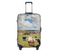 Huge Farm - Funda protectora para maleta de carrito, antiarañazos, protector de equipaje, 18-32 pulgadas, adecuado para viajes, viajes de negocios, White, X-Large