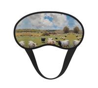 Huge Farm - Máscara de dormir cómoda de satén con borde negro para bloquear la luz y dormir reparador