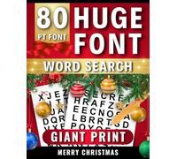 Huge Font Christmas Word Search Size 80 PT | Giant Print for Easy Reading and Low Vision: Extra Large Print Word Puzzles for Holiday Relaxation & ... Size 80 PT for Easy Reading and Low Vision)