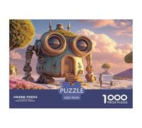 Huge_Silver_Robot 1000 Piece Corte Preciso Rompecabezas Steampunk Robot Divertido Jigsaw Educativo Amigos 70x50cm/1000pcs