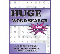 HUGE Word Search CARS EDITION: Word Search Puzzles with Easy to Read Print - 8.5x11 inches, 110 pages - Gift for Vacations, Holiday and Relaxation