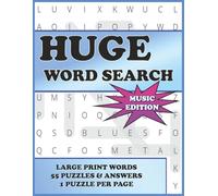 HUGE Word Search MUSIC EDITION: Word Search Puzzles with Easy to Read Print - 8.5x11 inches, 110 pages - Gift for Vacations, Holiday and Relaxation