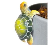 Hugger tarro de tortuga, estatua de tortuga para olla - Lindo tortuga plantador maceta percha resina olla Hugger,Decoraciones de macetas de escalada, adornos de patio de animales marinos para jardín y
