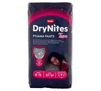 Huggies Drynites Braguitas de Noche para Niñas Talla L (27-57 kg), 9 unidades